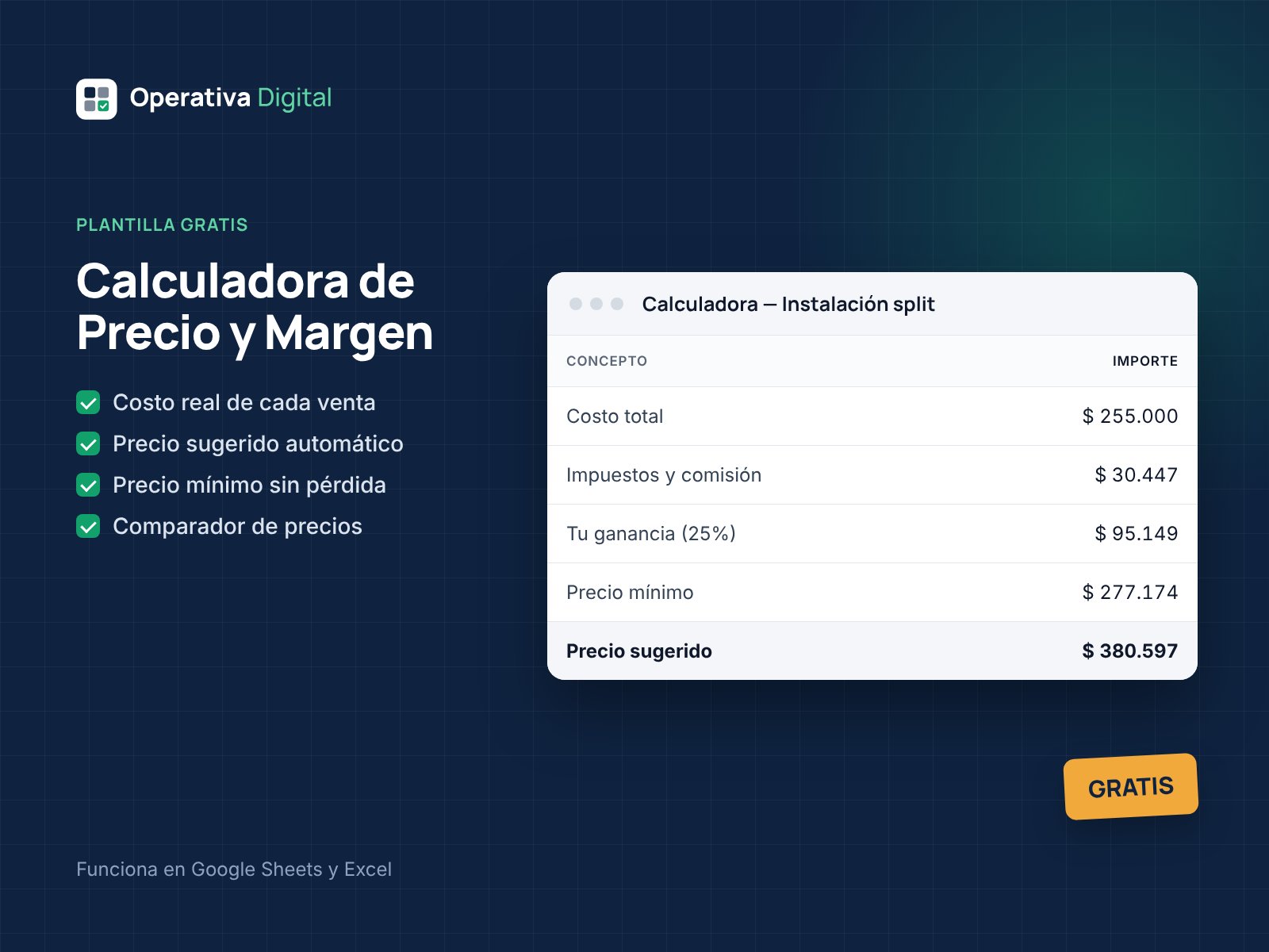 Vista de la Calculadora de Precio y Margen